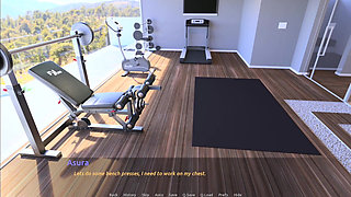 The Flexible Body of Step Aunty Nikki in Home Gym and Her Lingerie Modeling Photoshoot Career with Milky Big Breasts