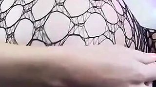 Big-Titted Blonde Rides Her Fuck Machine