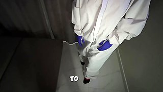 Sexy Inked Plump-assed Redhead Doctor Wanted To Check My Huge Cock With Her Butthole Once Again