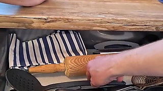 Squirting, Humiliation, and Kitchentool Insertion - a Hotwife/milf Gets Fucked Hard in Her Kitchen and on the Dining Table