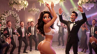 Cuckold Husband Lets All Guests Touch His Bride on All Fours at Wedding Reception (AI generated)