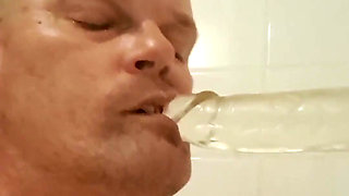 The Slut Is Clearly Addicted to Dildo Sucking