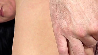 Pussy gaping and fingering of horny young girl Sarah Simons