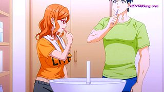 Horny husband stuffs creampie into nerdy wife's wet pussy
