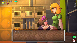 HornyCraft Minecraft Parody Jenny Gives Sloppy Deepthroat Blowjob to Futanari Alex