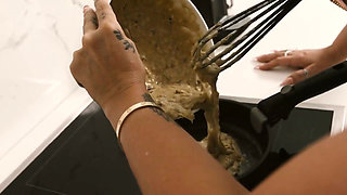 Elana Bunnz & Kali Roses Cooking Breakfast Gets Nasty