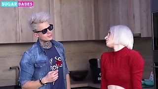 Hot Step-Brother Fucks Petite Blonde Step-Sister on New Year's Eve - Episode 1