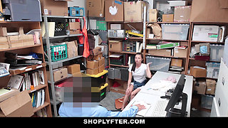 Naughty teen rammed by the store security guard