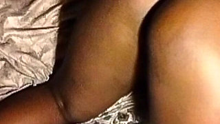 Dark Skin Girl with Chocolate Ass Positioned to Get Fucked Hard From Behind