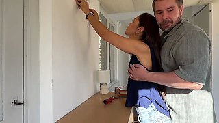 Hot milf gets tricked by her handyman and ends up getting fucked hard
