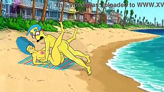 Beach Tramp. Married Housewife Gets Boinked On The Beach. Toon Parody. Compilation. Finest Toon.
