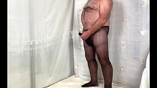 Mrs Mature Feet and her Big Cock Nylon Friend