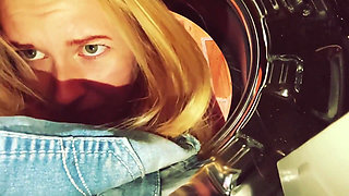 Cutie Stuck in Washing Machine and Gets Fucked Hard with Creampie