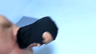 Ebony slut takes hard pounding while licking MILF pussy live