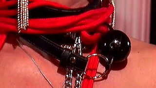 Please Sir, Use Me! - Brunette with Long Legs Gets Bound and Dominated by Black Master