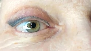 Mature MILF Tania Takes Huge Face Cum Load in Her Eye - Extreme Close Up