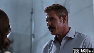 Mature step-father plumb son faux teenage GIRLFRIEND