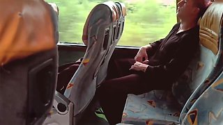Blowjob From A Stranger On The Bus And A Huge Cumshot In A Hotel