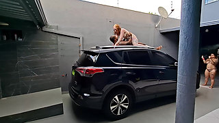 I FILMED MY FRIEND FUCKING MY HUSBAND ON TOP OF OUR CAR AND HE LIKED INSIDE HER