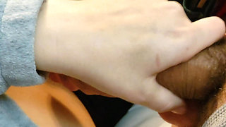 Cute Pregnant Teen Jerks off Big Dick Cum on Belly