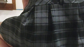 Dildo Fucking in Micro Skirt