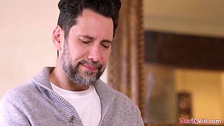 Teen stepdaughter dominated by stepdad