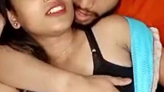 Desi Girl Neha Romantic Kissing Boyfriend Boobs Press Many More Watching Video