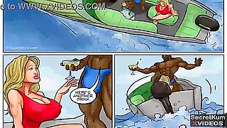 Bikini Conspiracy Pt. 1 - Boat Ride Trio At Sea