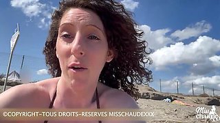 Misschaudexxx Big Tits French Amateur Fucking on Nude Beach HD
