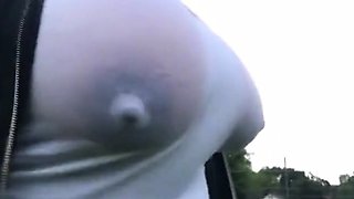 Huge Natural Black Tits Exposed Outdoors