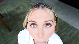 Tatum Christine Blonde Gives Wet Blowjob To Boss Onlyfans