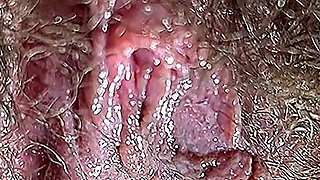 Hot Stepmom Plays with Her Dirty and Hairy Close-up