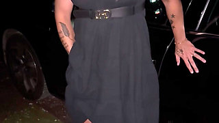 On Tour In A Secluded Parking Lot Outdoor Blowjob Neck Squirt Vibrator Orgasm