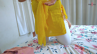 Hot Maid Pinki Gives Blowjob and Soft Pussy Sex with owner after Housework, She Ended Up Caring for the Owner- Full Hindi Story