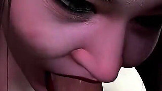 Busty Asian MILF in Tight Leather Gives Blowjob in POV