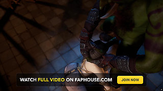 3D BBW Asian MILF Got Her Pussy Fucked so Hard by Huge Monster Dick