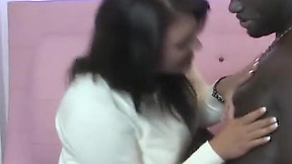 Nadjas First BBC While Her Boyfriend Watches