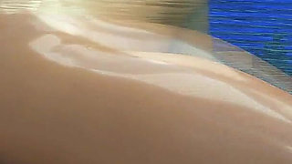 According to Sofia: Horny Guy Stretches His Best Friend's Girlfriend Asshole in the Pool He Is Trying to Loose the Hole a Bit