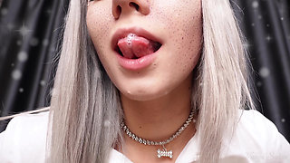 Swallows Sperm and Smears It All Over Her Tits!