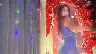 Vika Sexting Sets Wild Tone with Tight Tights