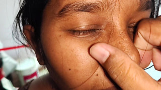 For the First Time, a Stepbrother Showed His Penis to His Elder Stepsister and Created a Romantic Mood by Kissing Her Lips