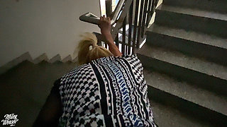 Horny Blonde MILF Slut Gets Fucked Throughout the Parking Garage