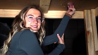 Busty amateur glory hole skank fucked