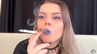 Worship My Smoke: BBW Goddess Puffs Cig & Vape