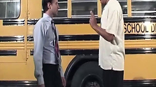 Mature Blonde MILF Drilled Hard by Two Studs on Bus