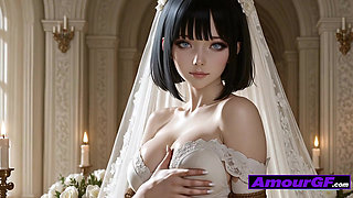 AI 3D Stunning Bride's White Dress Is Wrecked by Intense Facial Cumshots After Hard Ride