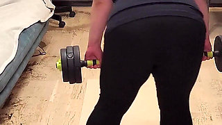 Fucked a Redhead MILF's Mouth Hard in Her Sports Leggings and Stuck It in Her Tight Hole