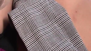 Lux Kittens Scene 4 Brunette and Blonde Busty MILF Lesbians Fucking on the Emergency Stairs