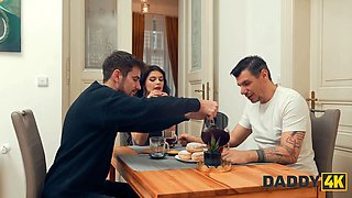 Daddy4k. my hot gf is calmly cheating on me while i was observing tv