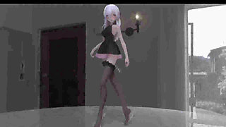 mmd chocolate Cream Black Stockings Dress Butt Plug Anal Beads Erotic Tattoos